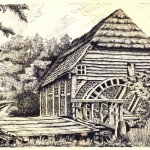Die Börger Walkemühle (Zeichnung Röhr)